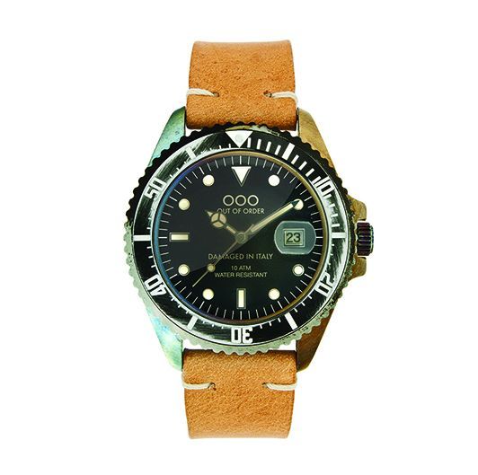 OUT OF ORDER Womens Light Brown Leather Strap